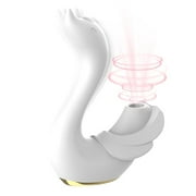 White Swan Shaped Sucking Vibrator,6 Sucking \u0026 Vibrating Mode Clitoral Stimulator,G-spot Vibrator Nipple Sex Toys Adult Sex Toys for Women Pleasure